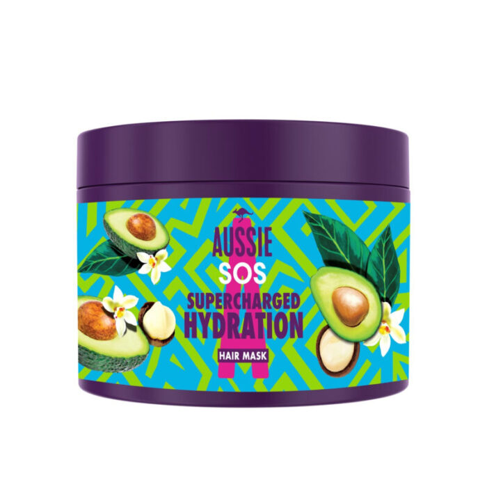 aussie sos supercharged hydration hair mask 450ml