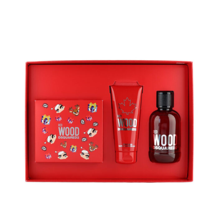 dsquared2 red wood eau de toilette 100ml coffret 3