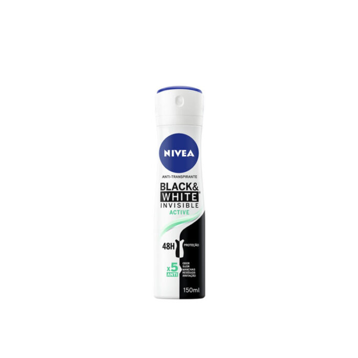 nivea black white invisible active anti perspirant spray 150ml