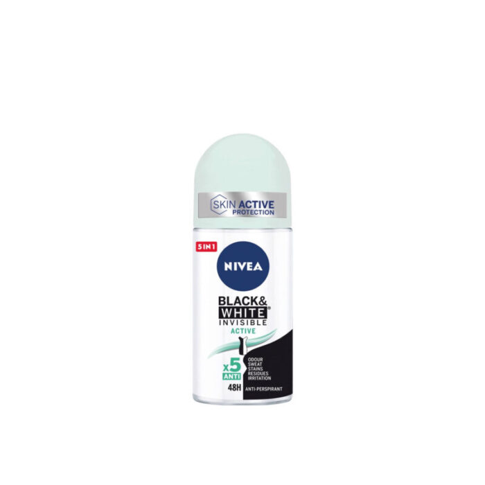 nivea black white invisible active roll on 50ml