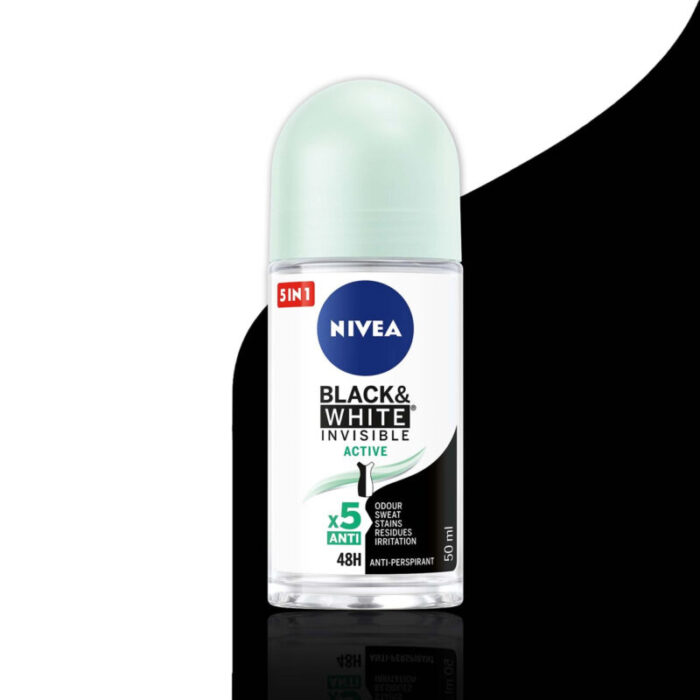 nivea black white invisible active roll on 50ml 1