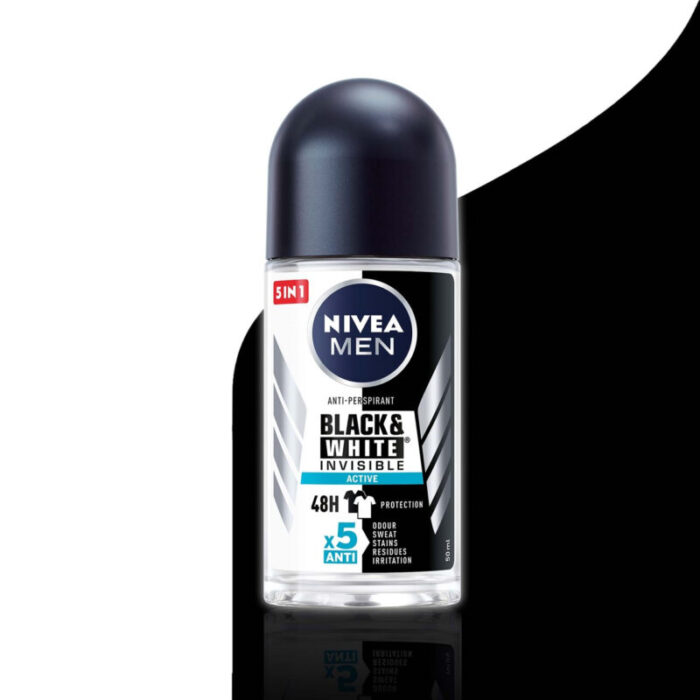 nivea men black white active anti perspirant roll on 50ml 2