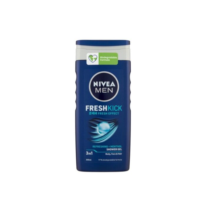 nivea men cool kick shower gel 250ml 3