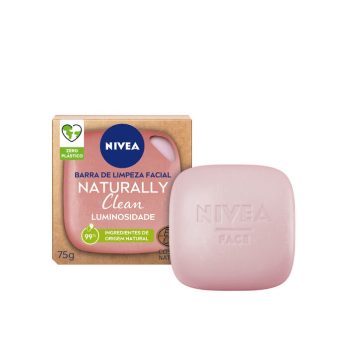 nivea naturally clean radiance face cleansing bar 75g