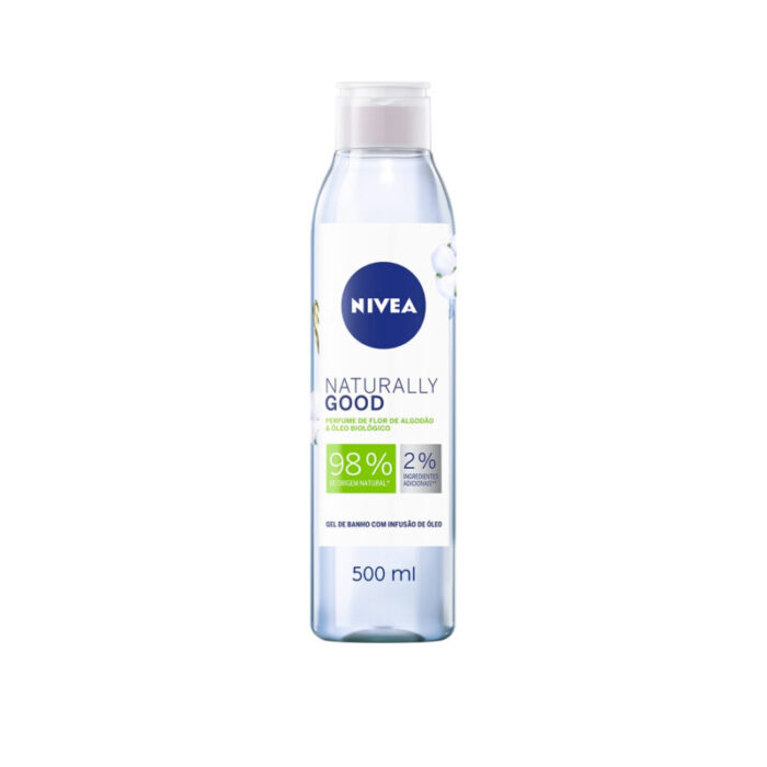 nivea naturally good cotton flower bio oil shower gel 500ml