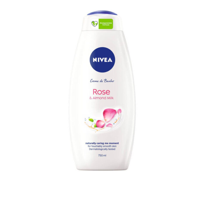 nivea rose almond milk shower gel 750ml