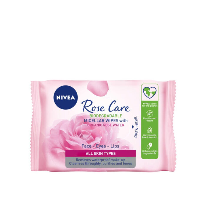 nivea rose care micellar wipes with bio rose water