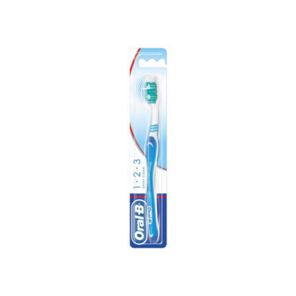 oral b 123 shiny clean toothbrush medium