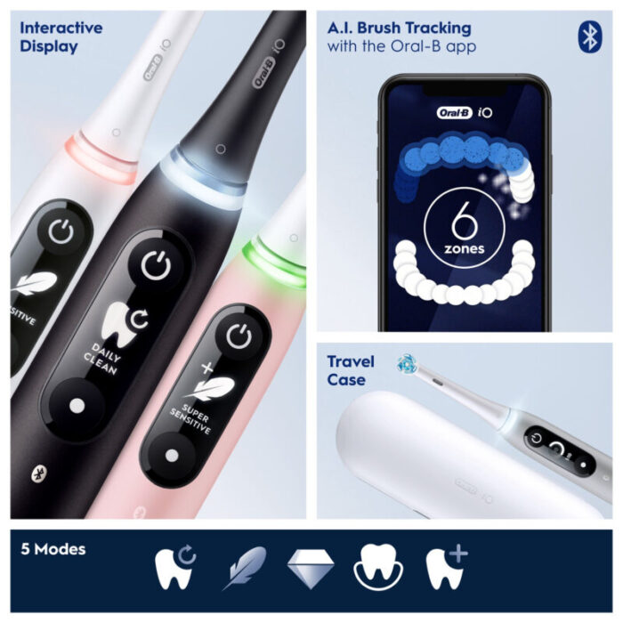 oral b iotm series 6 ultimate clean electric toothbrush black 6