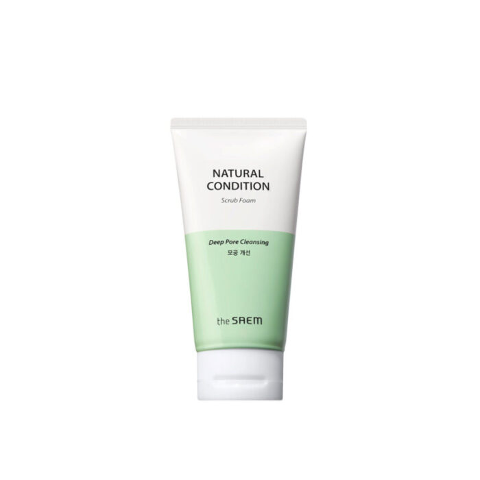 the saem natural condition deep pore cleansing scrub foam 150ml